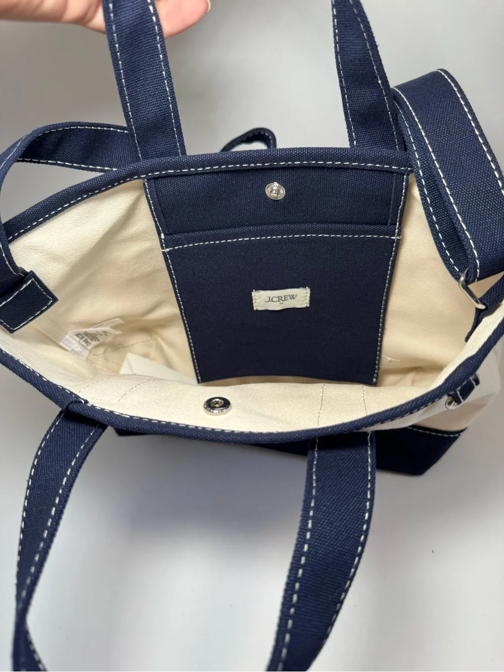 J Crew mini canvas tote NWT - Picture 3 of 10
